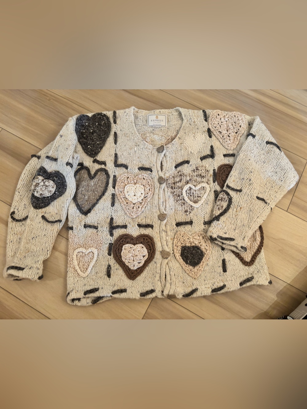 Express Tricot hand knitted wool cardigan